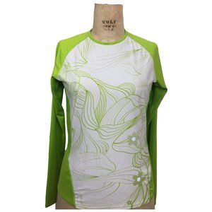 Sugoi M Athletic Long Sleeve Shirt Green White M Women Top Tees Jersey